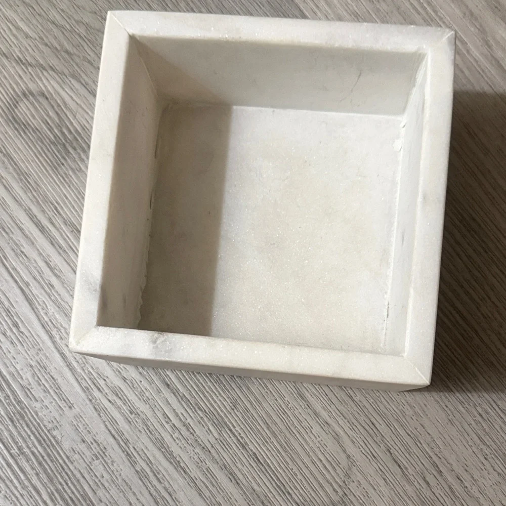 West Elm Geometric Marble Storage Box